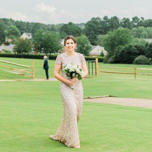 SCOOP BACK SEQUIN GOWN - Adrianna Papell